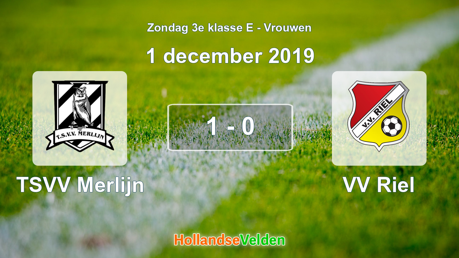 Gespeelde wedstrijd: TSVV Merlijn - VV Riel 1 - 0 (1 december 2019)