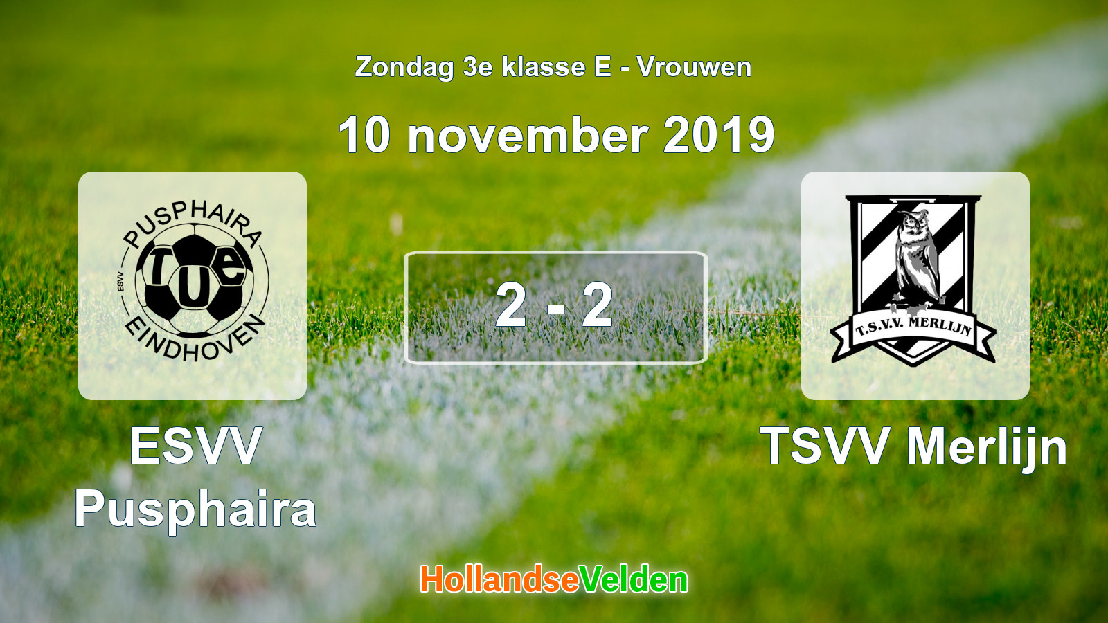 Gespeelde wedstrijd: ESVV Pusphaira - TSVV Merlijn 2 - 2 (10 november 2019)