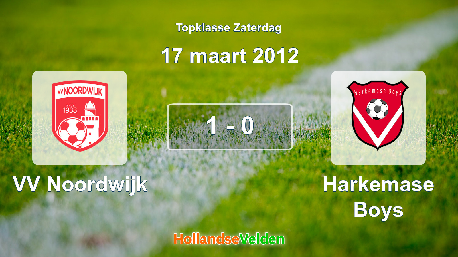 Gespeelde wedstrijd: VV Noordwijk - Harkemase Boys 1 - 0 (17 maart 2012)