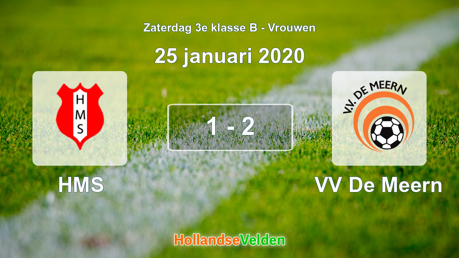 Gespeelde wedstrijd: HMS - VV De Meern 1 - 2 (25 januari 2020)