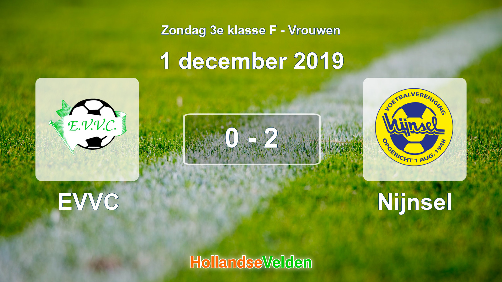 Gespeelde wedstrijd: EVVC - Nijnsel 0 - 2 (1 december 2019)