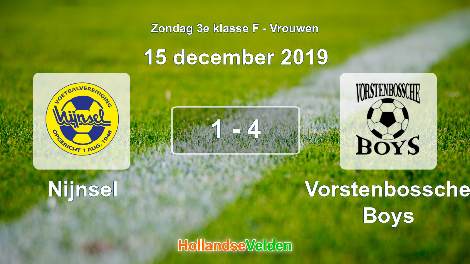 Gespeelde wedstrijd: Nijnsel - Vorstenbossche Boys 1 - 4 (15 december 2019)