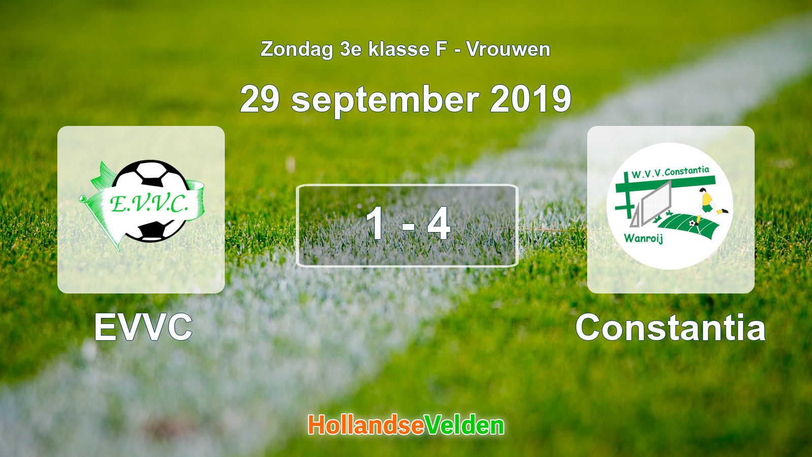 Gespeelde wedstrijd: EVVC - Constantia 1 - 4 (29 september 2019)
