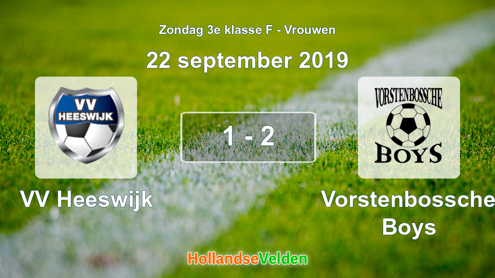 Gespeelde wedstrijd: VV Heeswijk - Vorstenbossche Boys 1 - 2 (22 september 2019)