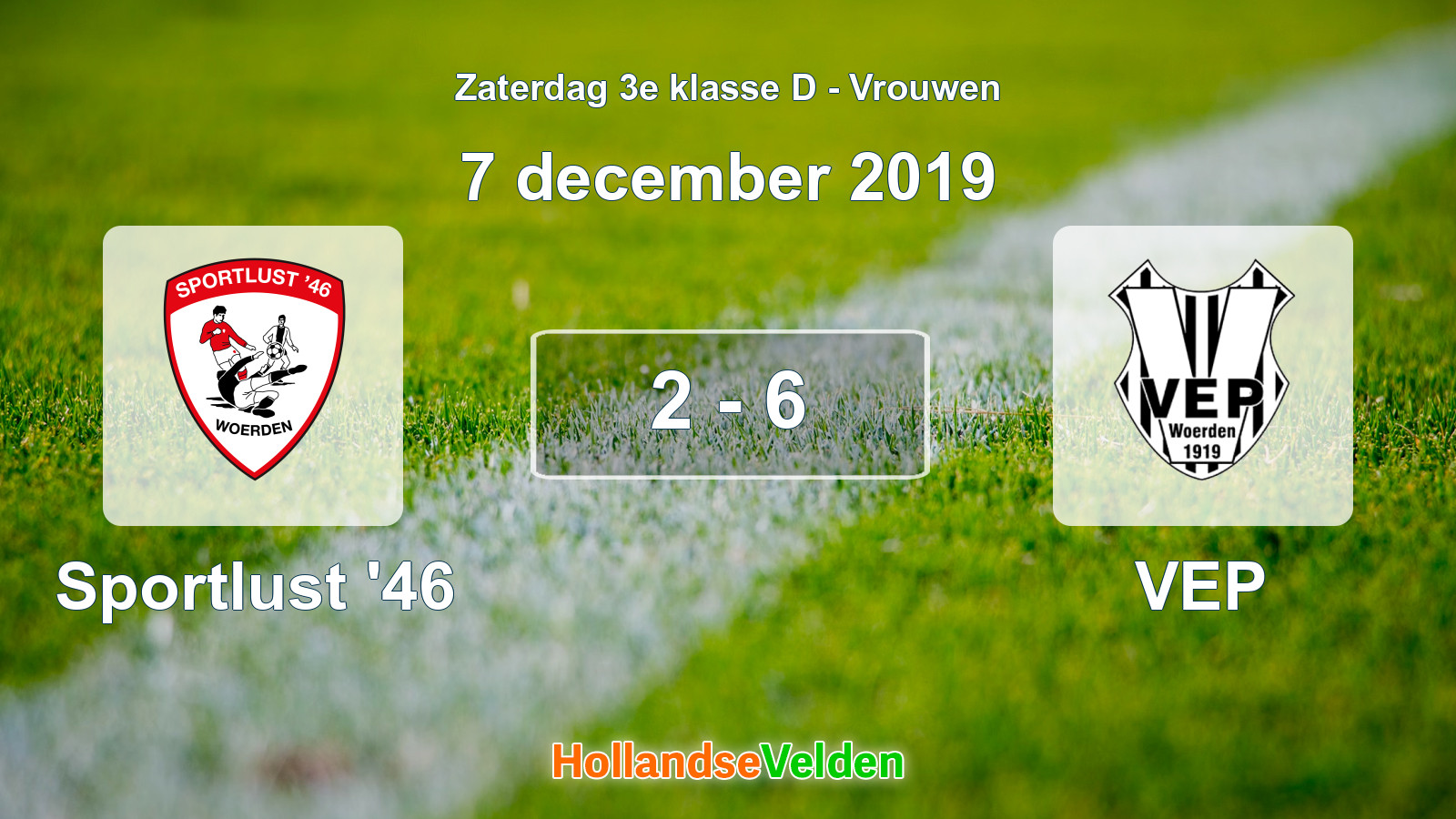Gespeelde wedstrijd: Sportlust '46 - VEP 2 - 6 (7 december 2019)