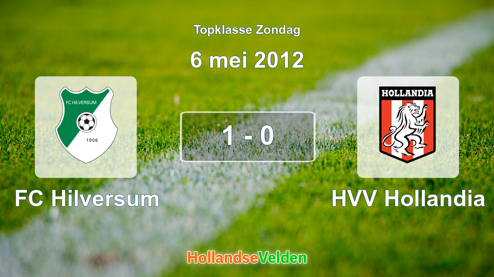 Gespeelde wedstrijd: FC Hilversum - HVV Hollandia 1 - 0 (6 mei 2012)