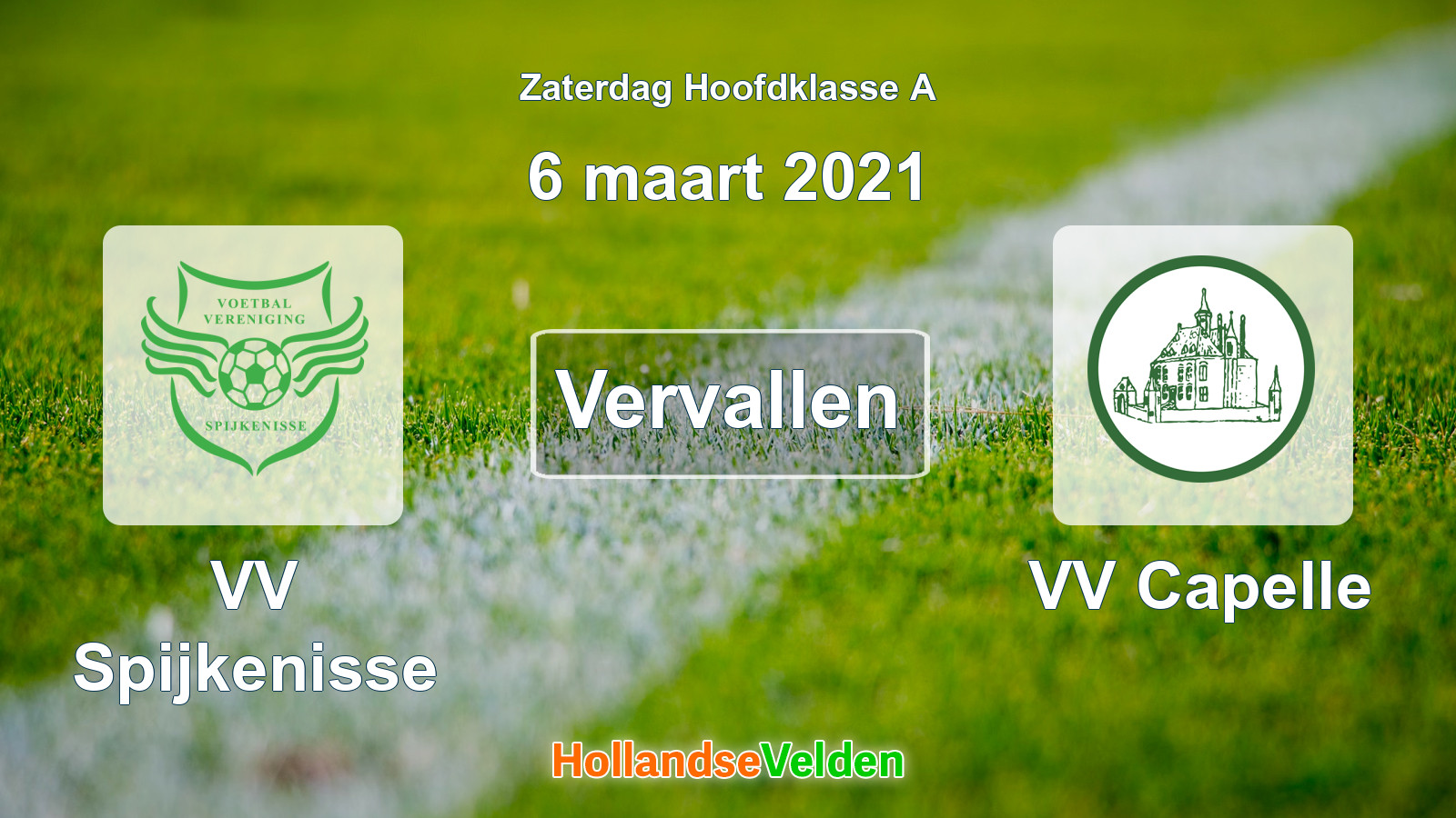 Geplande wedstrijd: VV Spijkenisse - VV Capelle (6 maart 2021)