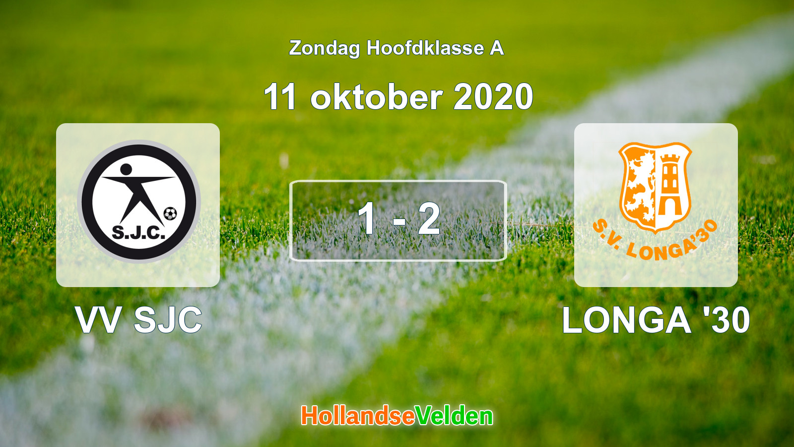 Gespeelde wedstrijd: VV SJC - LONGA '30 1 - 2 (11 oktober 2020)