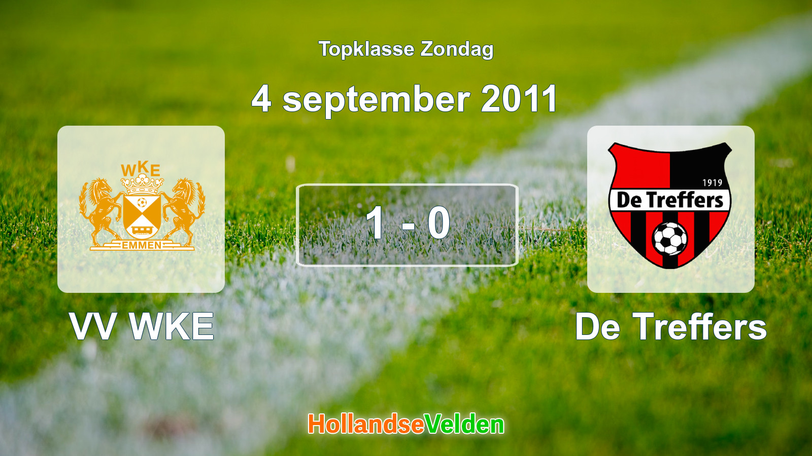 Gespeelde wedstrijd: VV WKE - De Treffers 1 - 0 (4 september 2011)