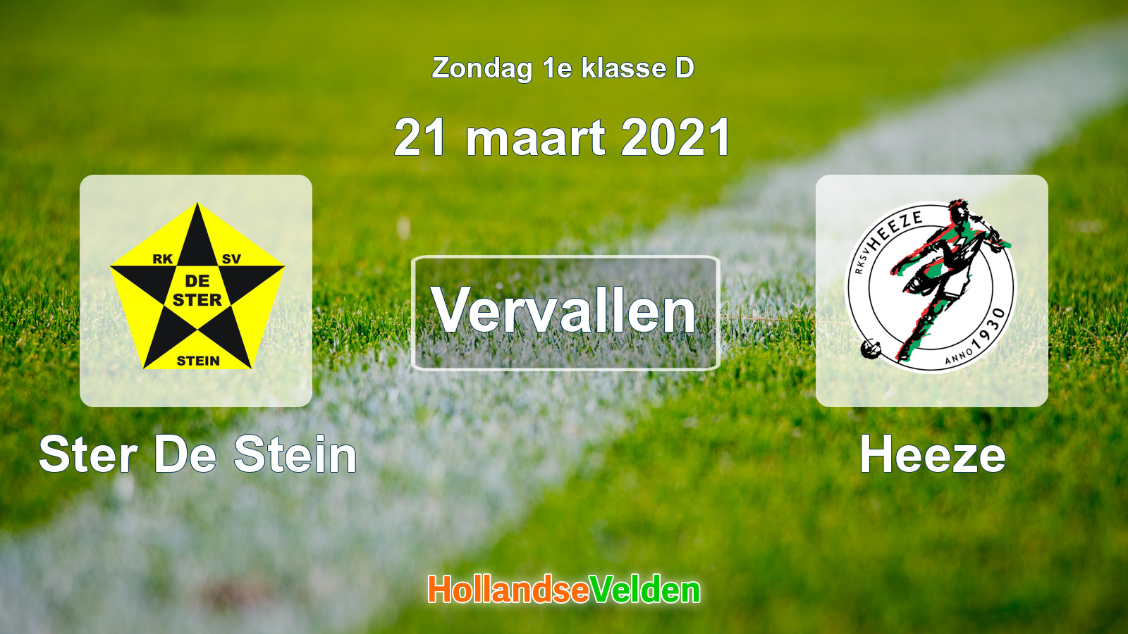 Geplande wedstrijd: Ster De Stein - Heeze (21 maart 2021)