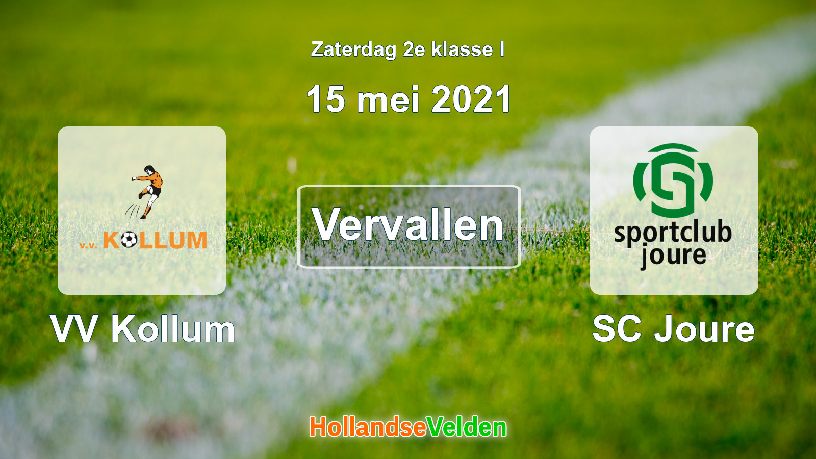 Geplande wedstrijd: VV Kollum - SC Joure (15 mei 2021)