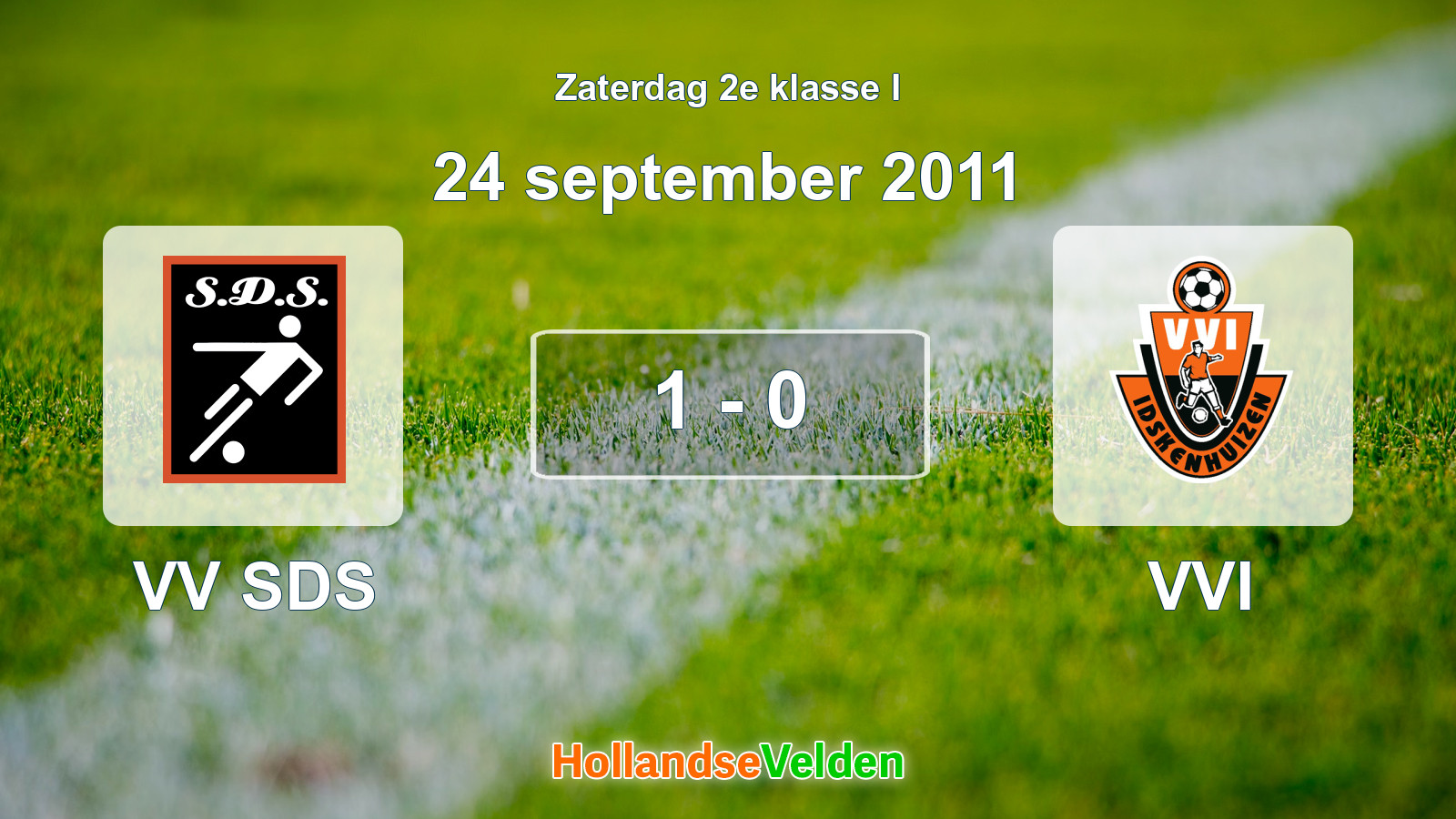Gespeelde wedstrijd: VV SDS - VVI 1 - 0 (24 september 2011)