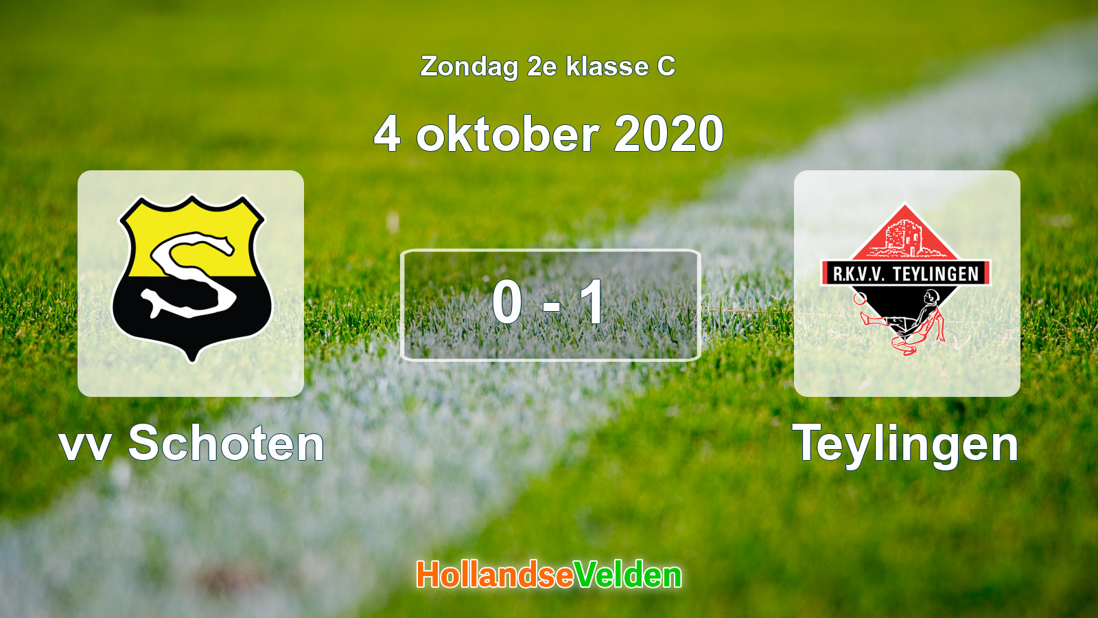 Gespeelde wedstrijd: vv Schoten - Teylingen 0 - 1 (4 oktober 2020)