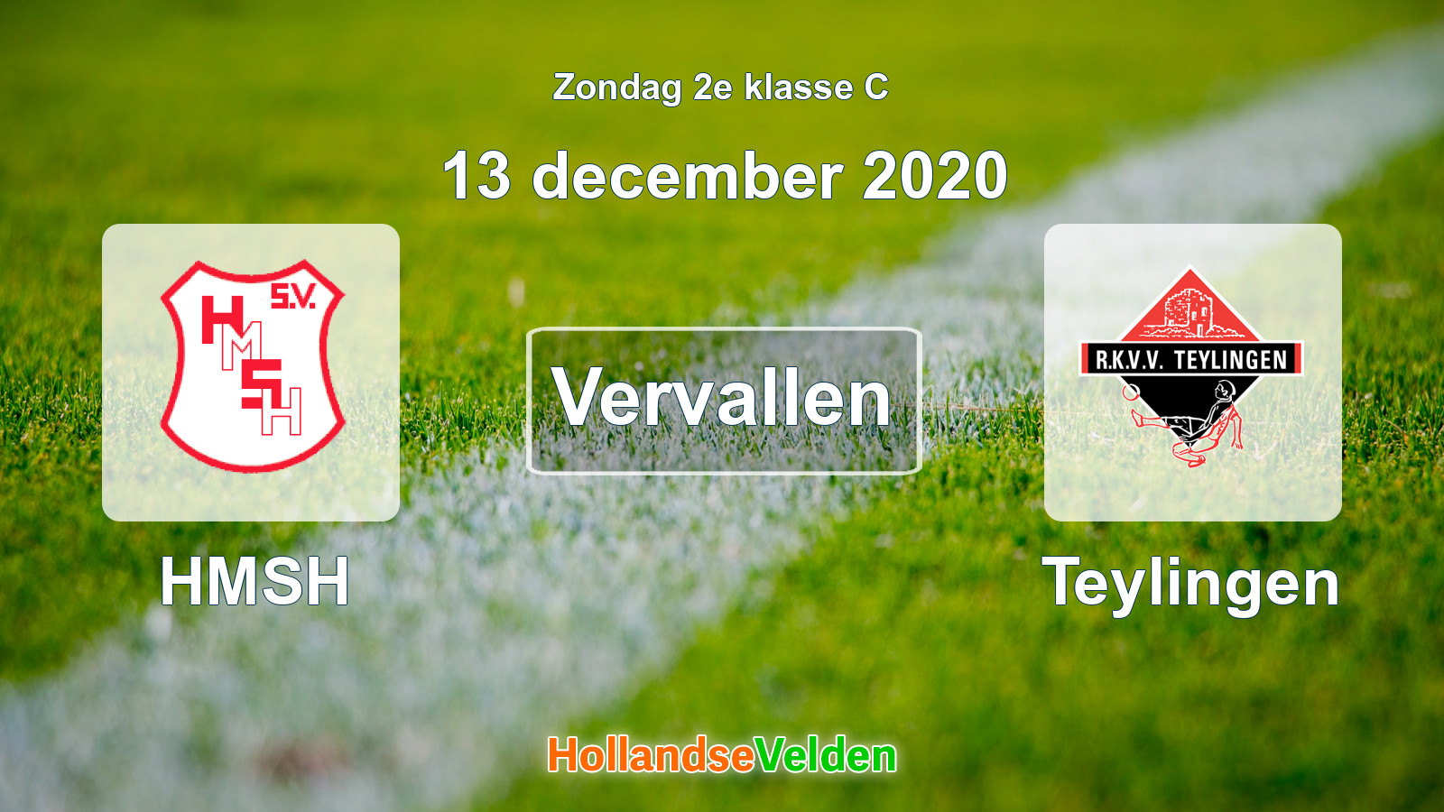 Geplande wedstrijd: HMSH - Teylingen (13 december 2020)