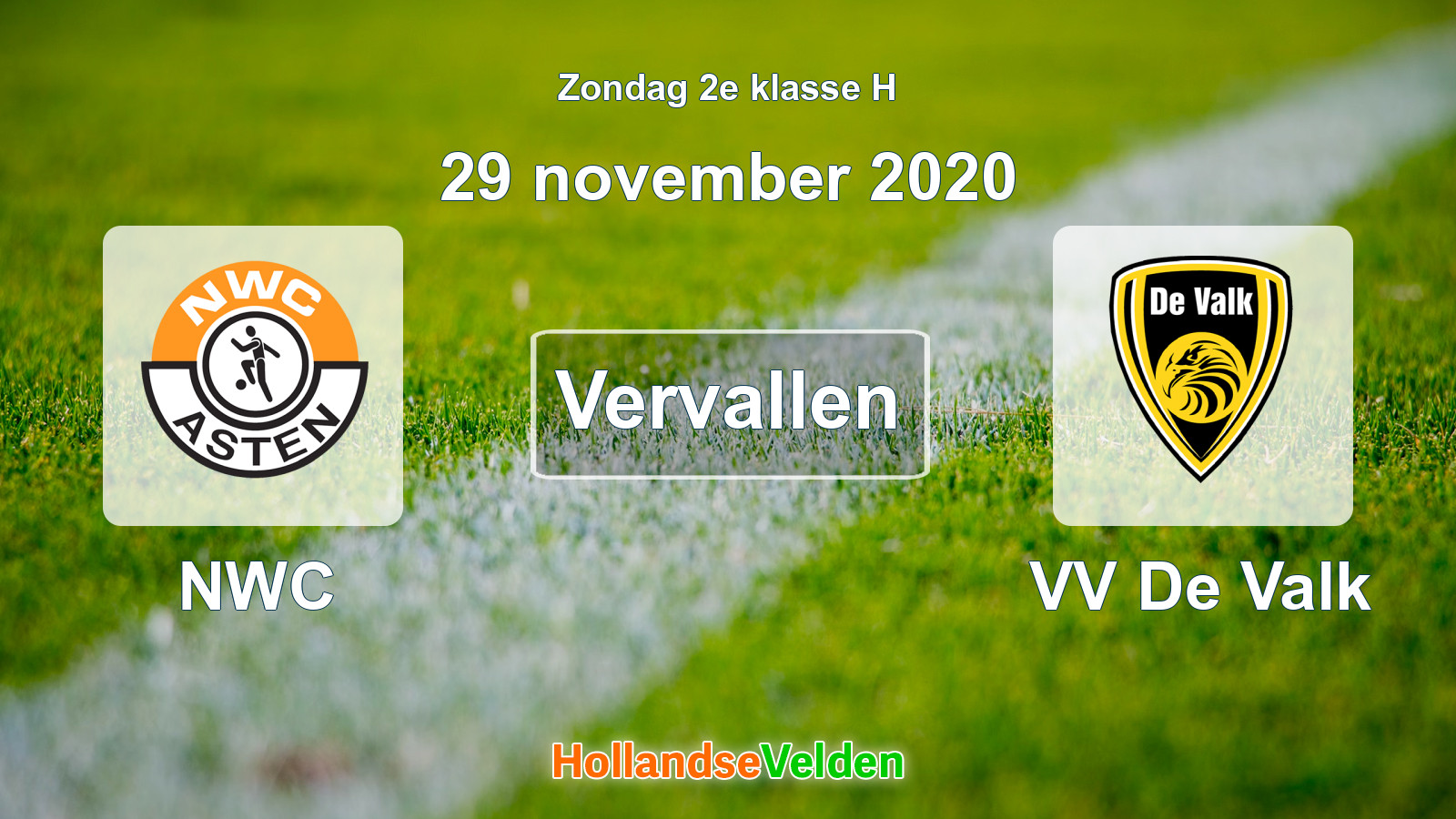 Geplande wedstrijd: NWC - VV De Valk (29 november 2020)