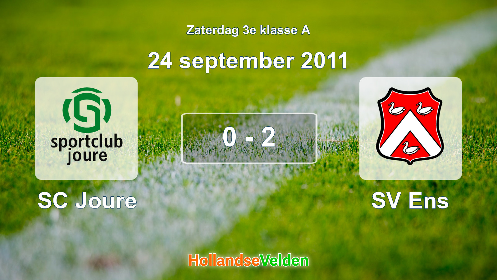 Gespeelde wedstrijd: SC Joure - SV Ens 0 - 2 (24 september 2011)