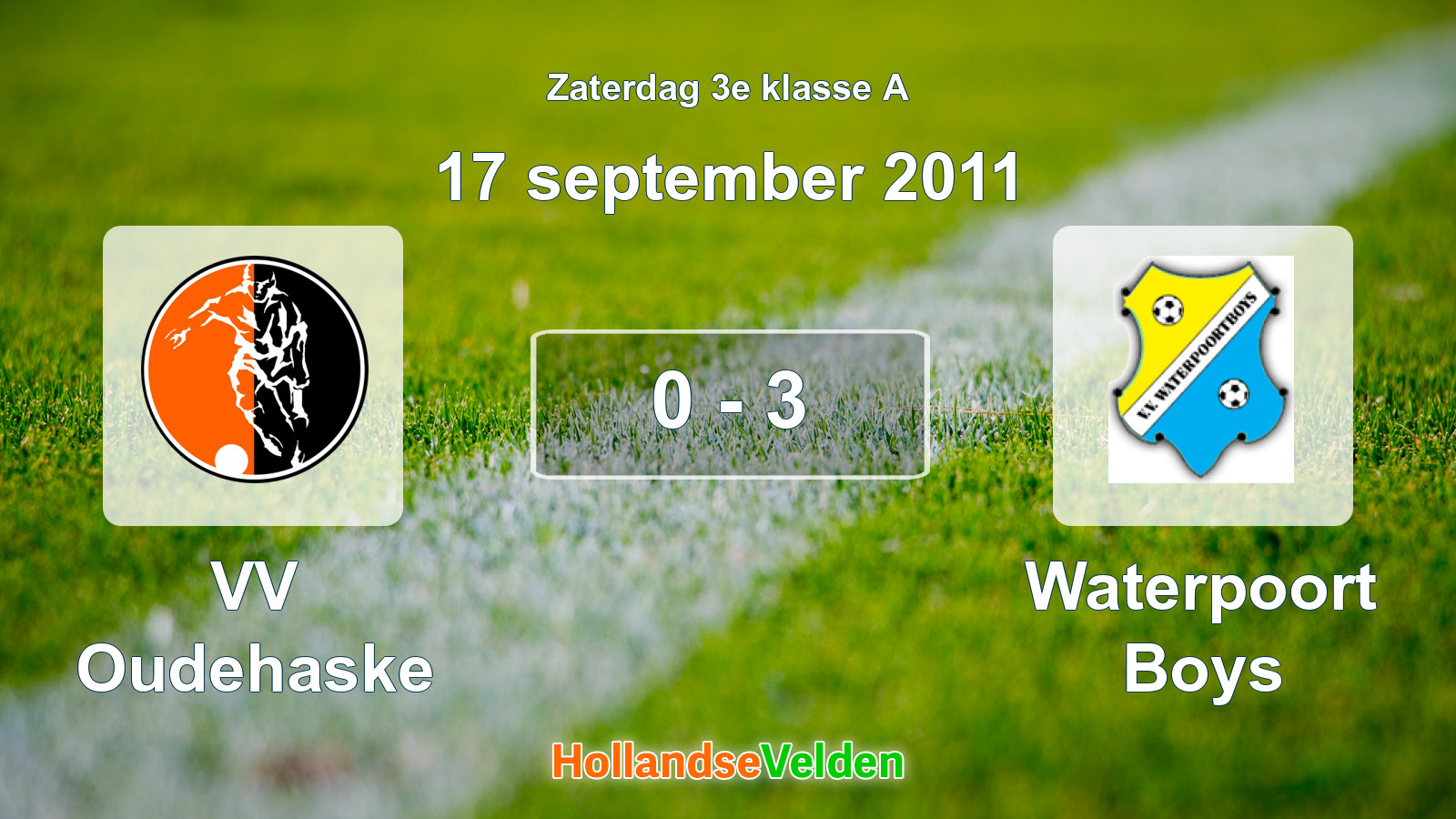 Gespeelde wedstrijd: VV Oudehaske - Waterpoort Boys 0 - 3 (17 september 2011)