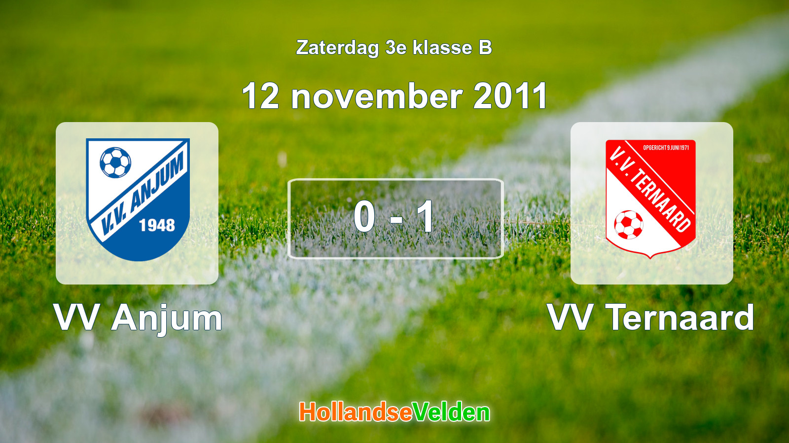 Gespeelde wedstrijd: VV Anjum - VV Ternaard 0 - 1 (12 november 2011)