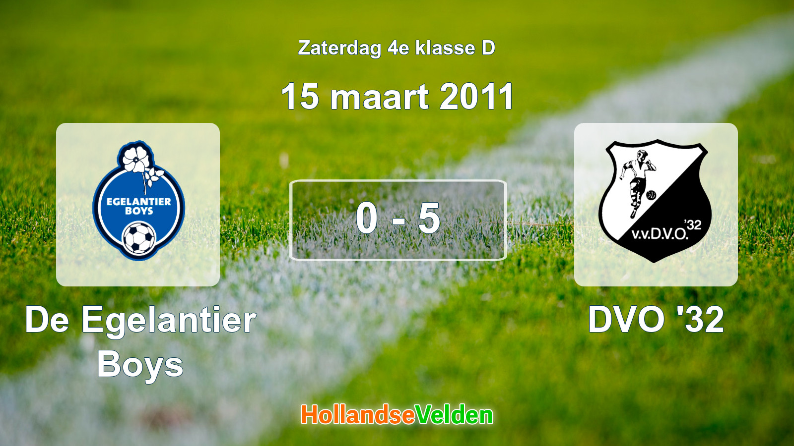 Gespeelde wedstrijd: De Egelantier Boys - DVO '32 0 - 5 (15 maart 2011)