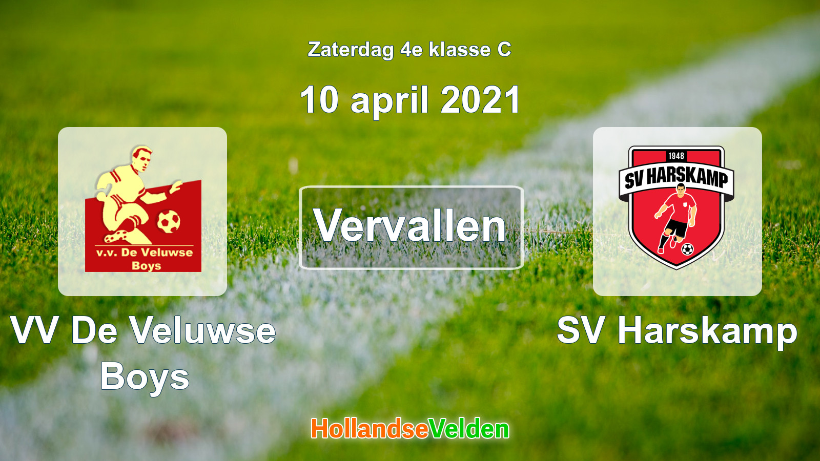 Geplande wedstrijd: VV De Veluwse Boys - SV Harskamp (10 april 2021)