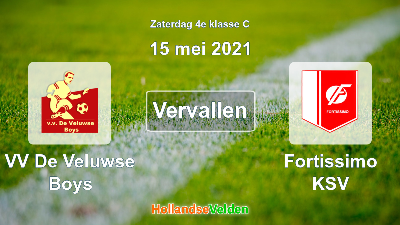 Geplande wedstrijd: VV De Veluwse Boys - Fortissimo KSV (15 mei 2021)