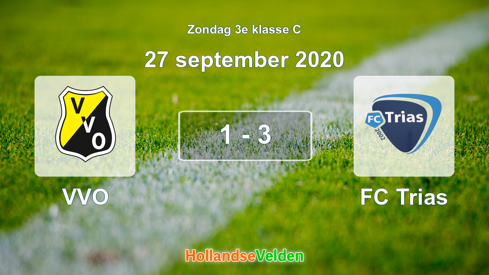 Gespeelde wedstrijd: VVO - FC Trias 1 - 3 (27 september 2020)