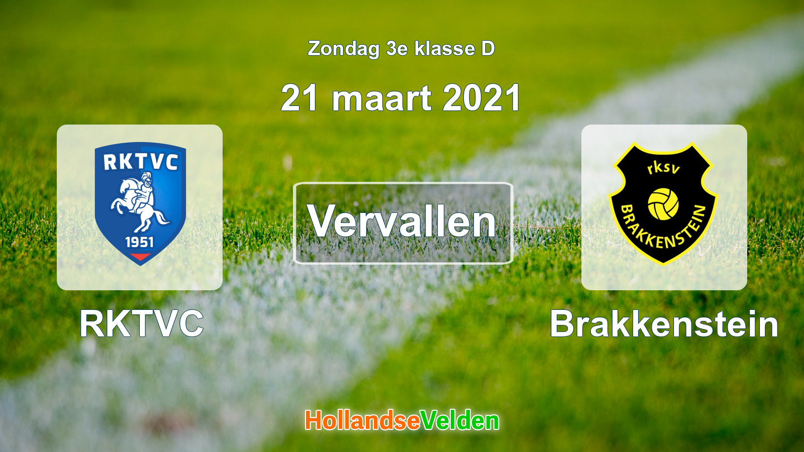 Geplande wedstrijd: RKTVC - Brakkenstein (21 maart 2021)
