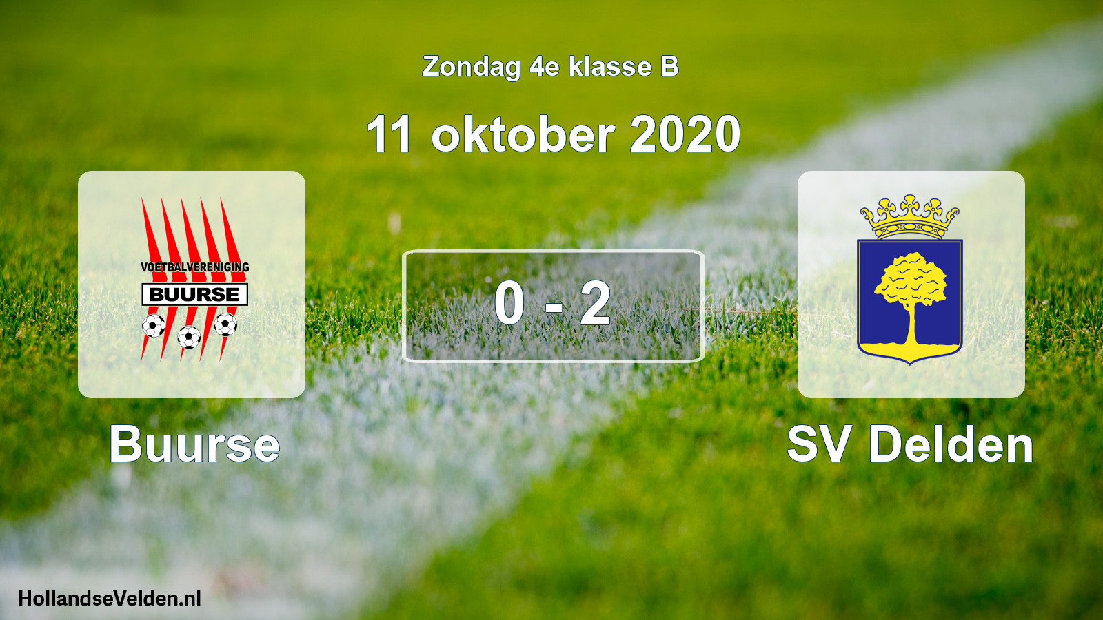 Gespeelde wedstrijd: Buurse - SV Delden 0 - 2 (11 oktober 2020)