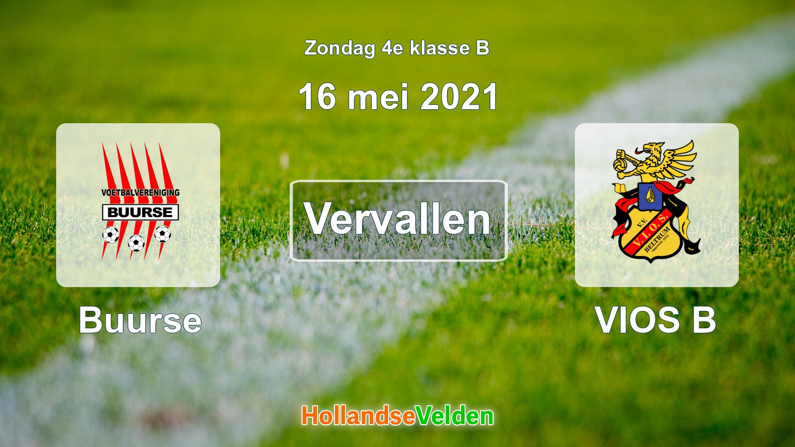Geplande wedstrijd: Buurse - VIOS B (16 mei 2021)
