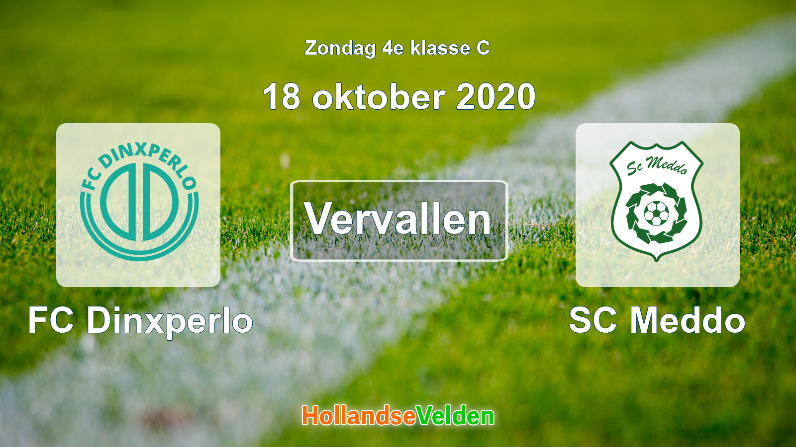 Geplande wedstrijd: FC Dinxperlo - SC Meddo (18 oktober 2020)
