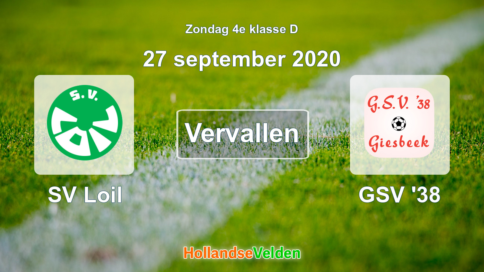 Geplande wedstrijd: SV Loil - GSV '38 (27 september 2020)