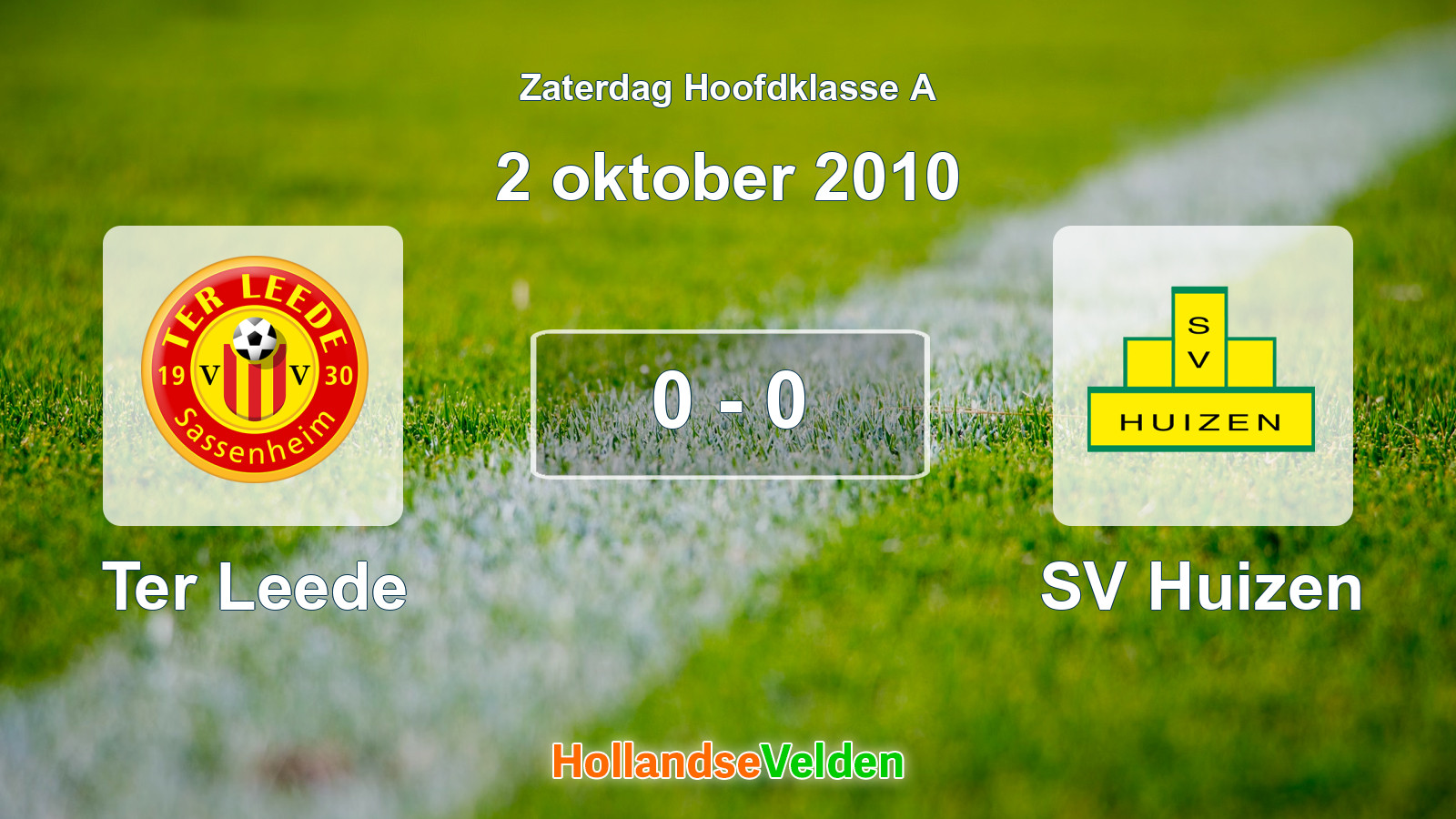 Gespeelde wedstrijd: Ter Leede - SV Huizen 0 - 0 (2 oktober 2010)