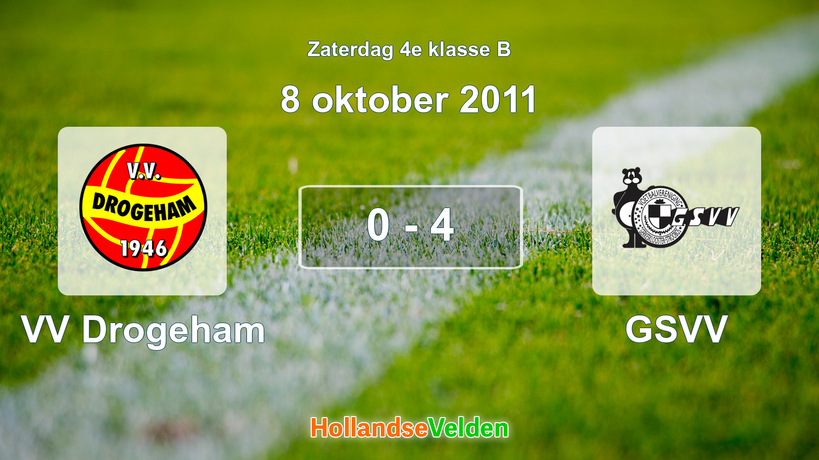 Gespeelde wedstrijd: VV Drogeham - GSVV 0 - 4 (8 oktober 2011)