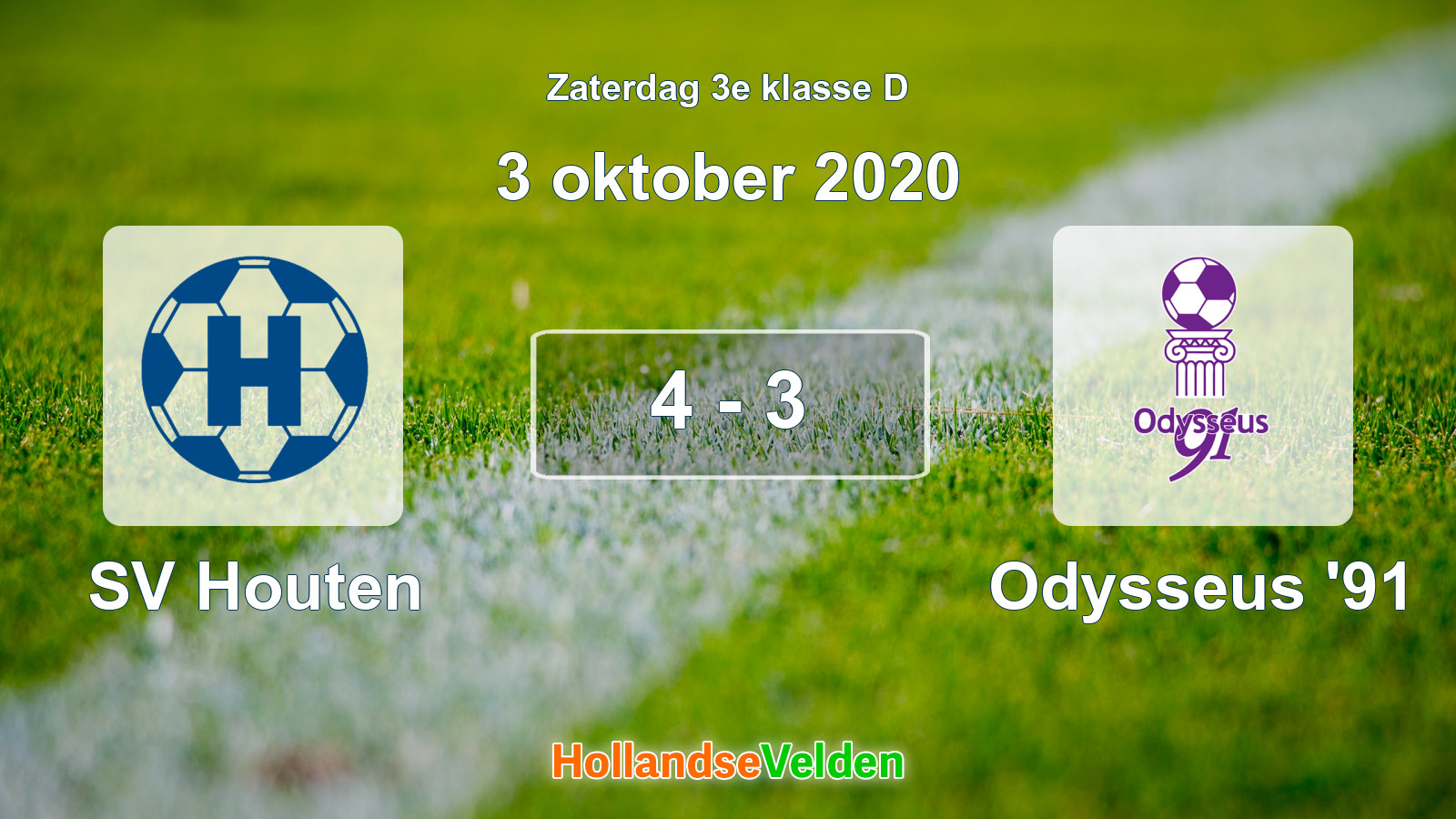Gespeelde wedstrijd: SV Houten - Odysseus '91 4 - 3 (3 oktober 2020)