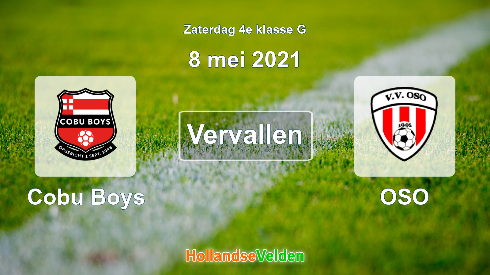 Geplande wedstrijd: Cobu Boys - OSO (8 mei 2021)