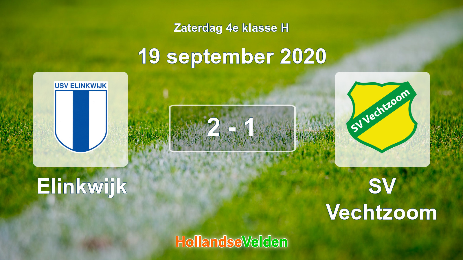 Gespeelde wedstrijd: Elinkwijk - SV Vechtzoom 2 - 1 (19 september 2020)