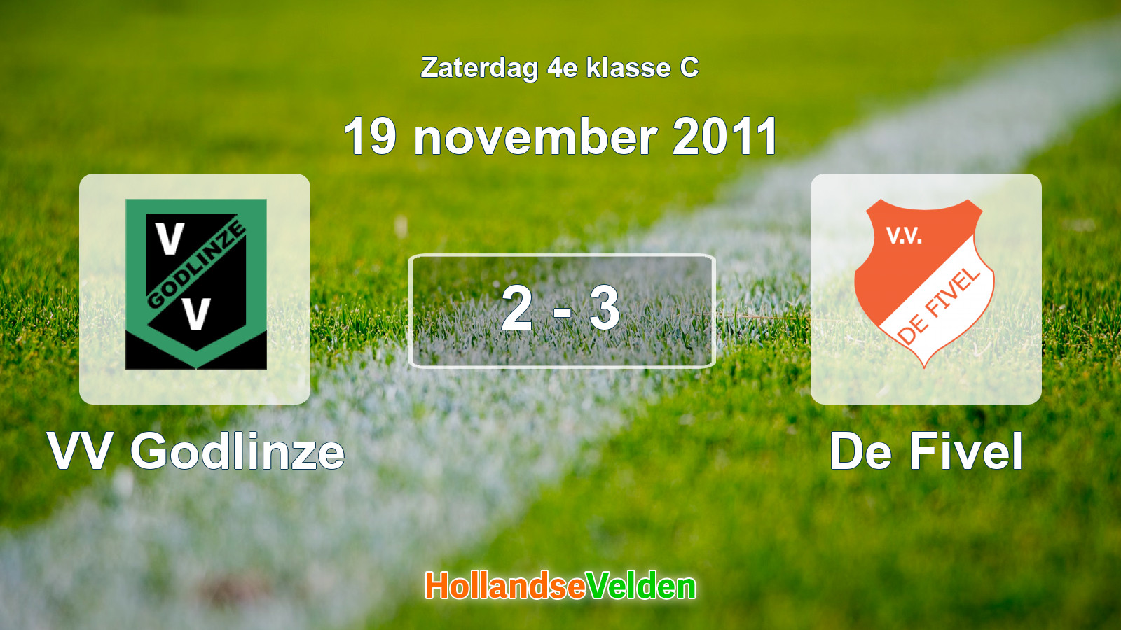 Gespeelde wedstrijd: VV Godlinze - De Fivel 2 - 3 (19 november 2011)