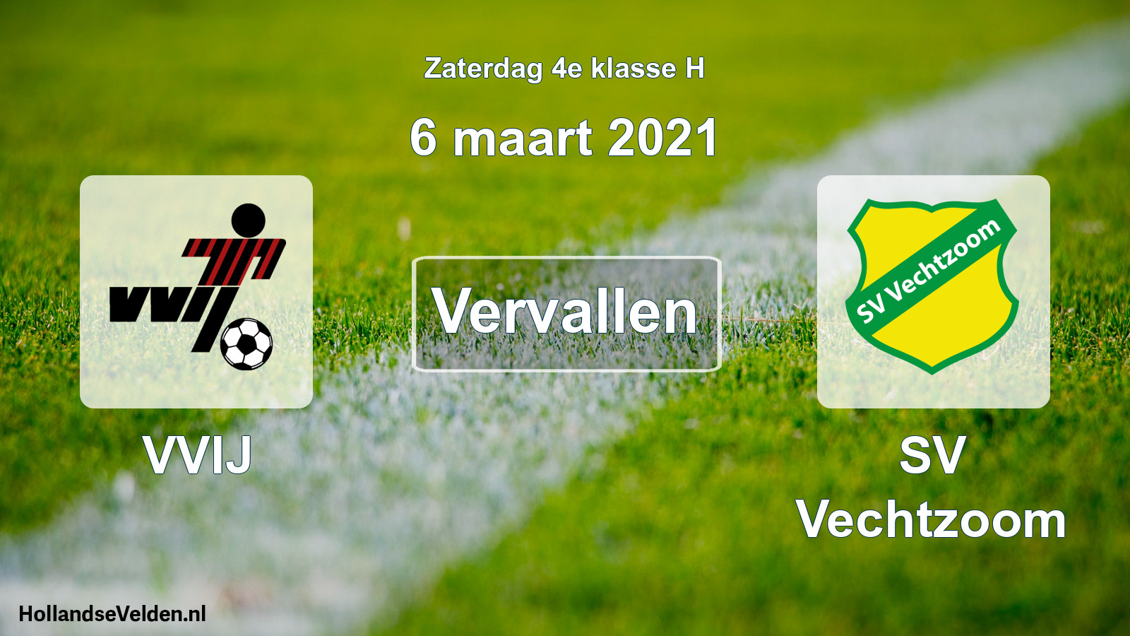 Geplande wedstrijd: VVIJ - SV Vechtzoom (6 maart 2021)