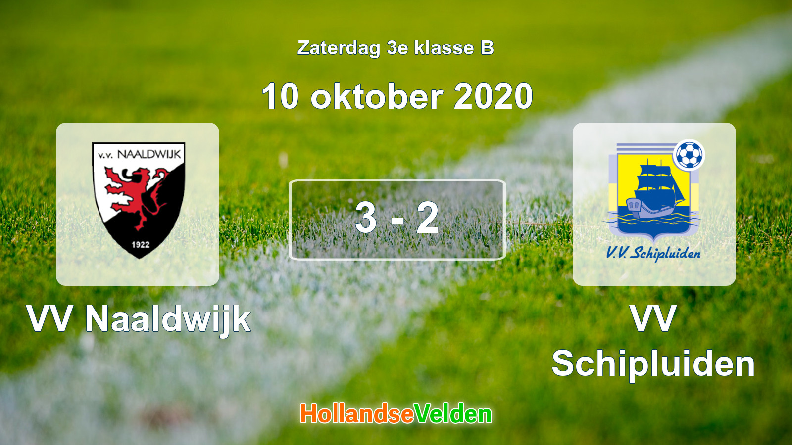 Gespeelde wedstrijd: VV Naaldwijk - VV Schipluiden 3 - 2 (10 oktober 2020)