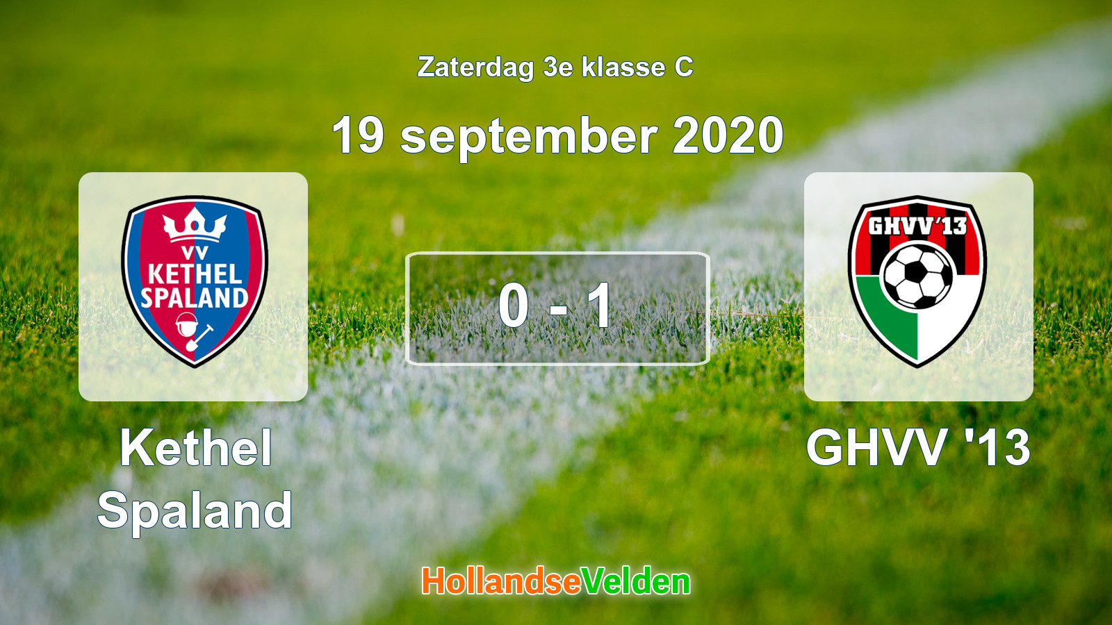 Gespeelde wedstrijd: Kethel Spaland - GHVV '13 0 - 1 (19 september 2020)