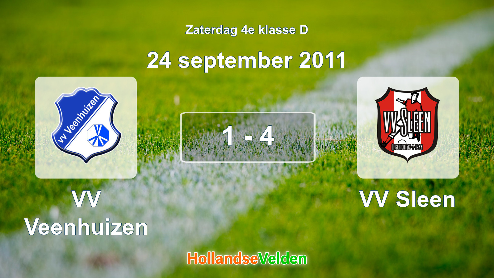 Gespeelde wedstrijd: VV Veenhuizen - VV Sleen 1 - 4 (24 september 2011)