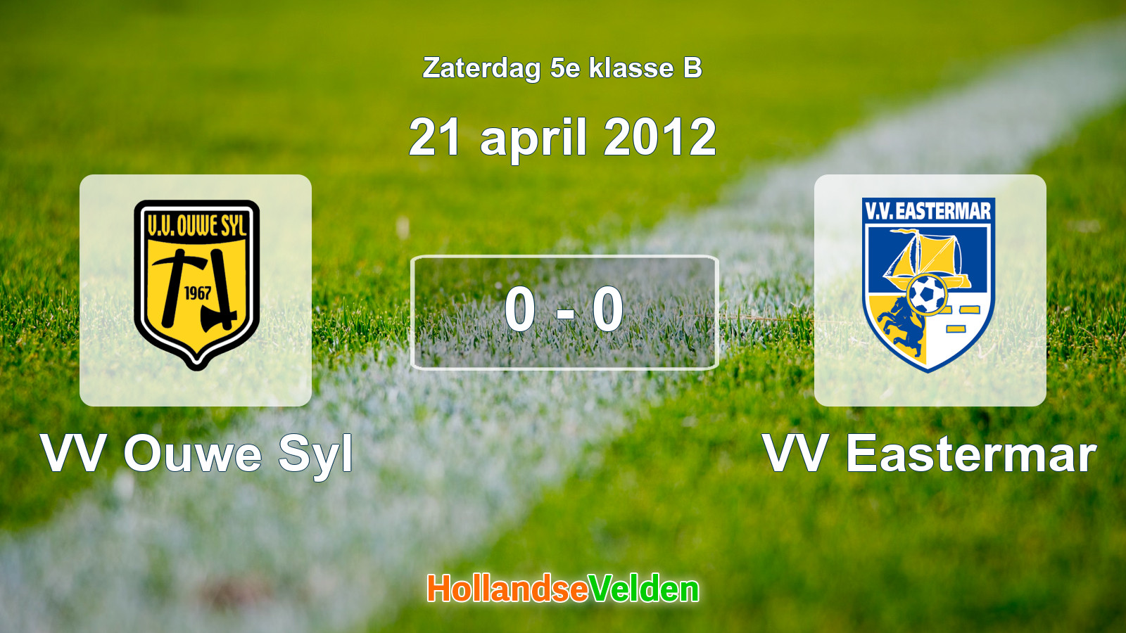 Gespeelde wedstrijd: VV Ouwe Syl - VV Eastermar 0 - 0 (21 april 2012)