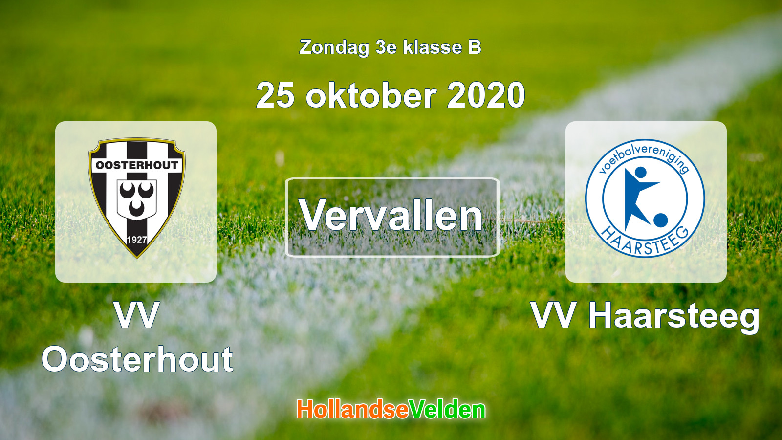 Geplande wedstrijd: VV Oosterhout - VV Haarsteeg (25 oktober 2020)
