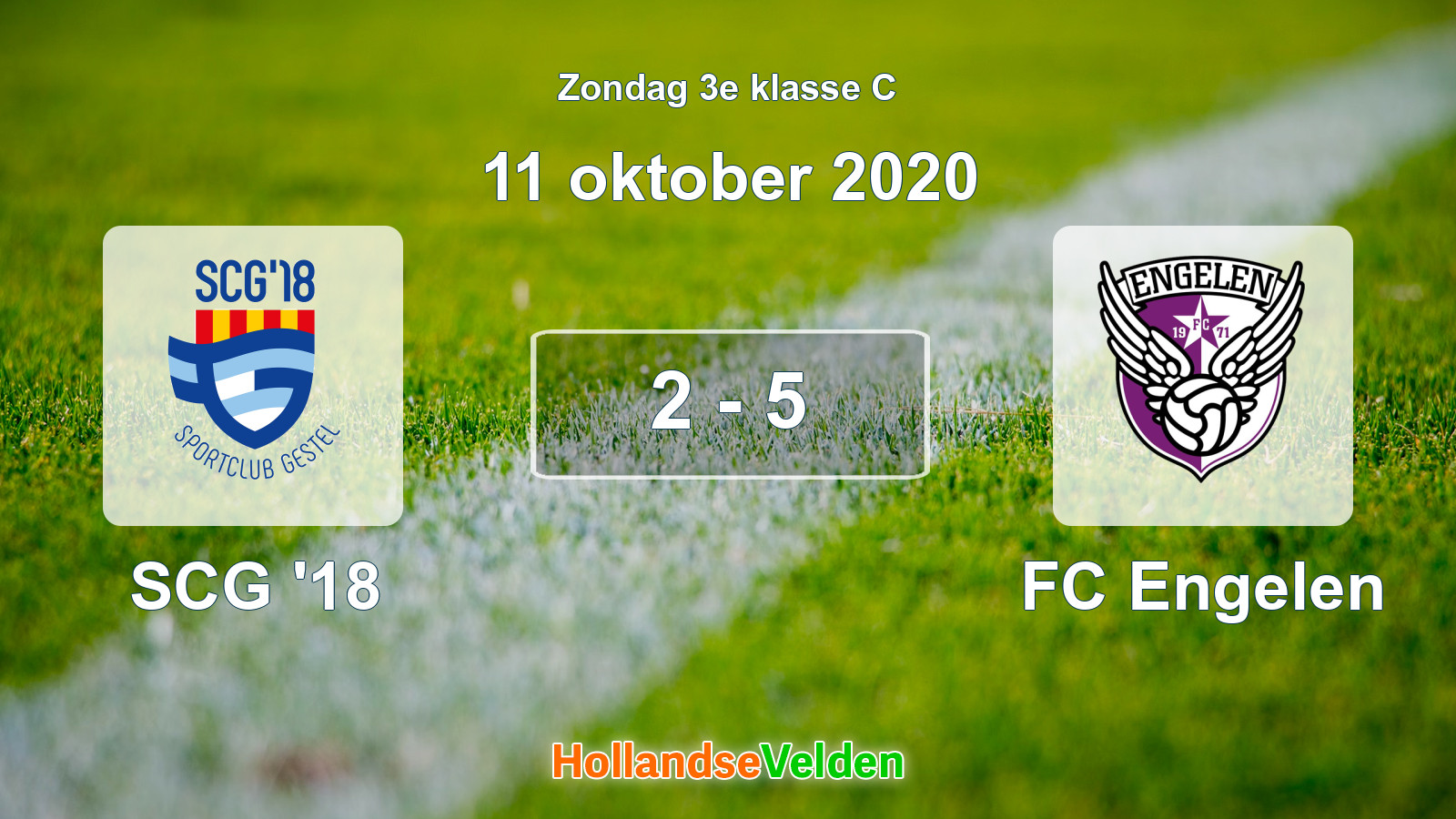 Gespeelde wedstrijd: SCG '18 - FC Engelen 2 - 5 (11 oktober 2020)