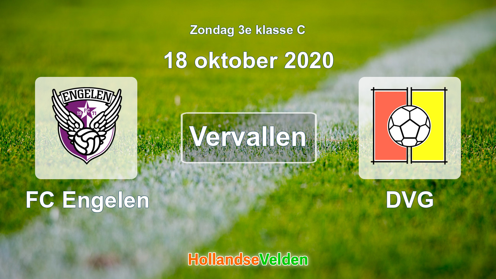 Geplande wedstrijd: FC Engelen - DVG (18 oktober 2020)
