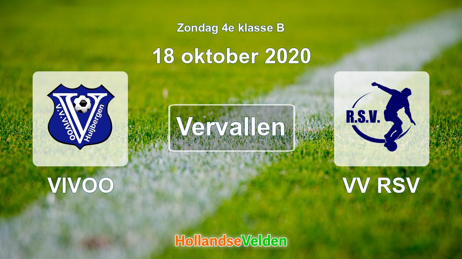 Geplande wedstrijd: VIVOO - VV RSV (18 oktober 2020)