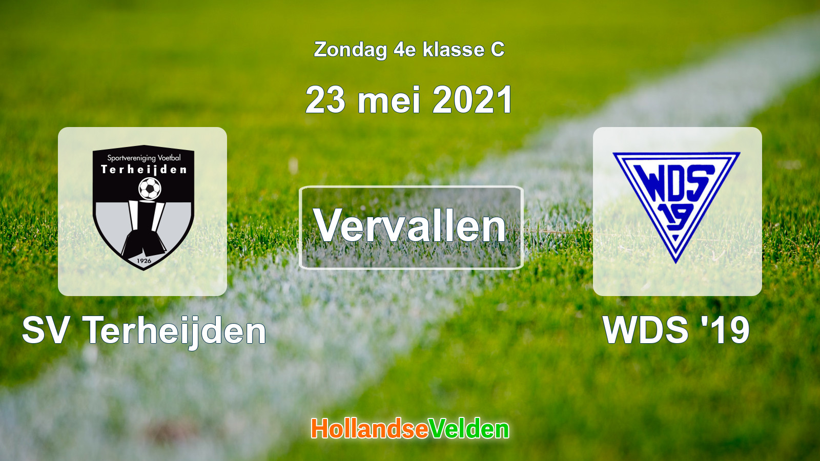 Geplande wedstrijd: SV Terheijden - WDS '19 (23 mei 2021)