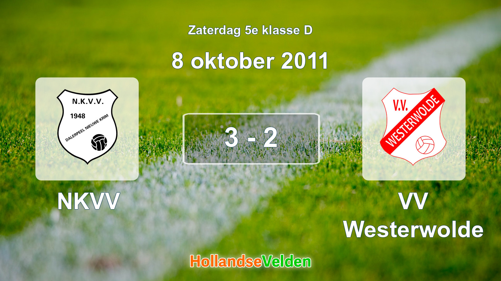 Gespeelde wedstrijd: NKVV - VV Westerwolde 3 - 2 (8 oktober 2011)