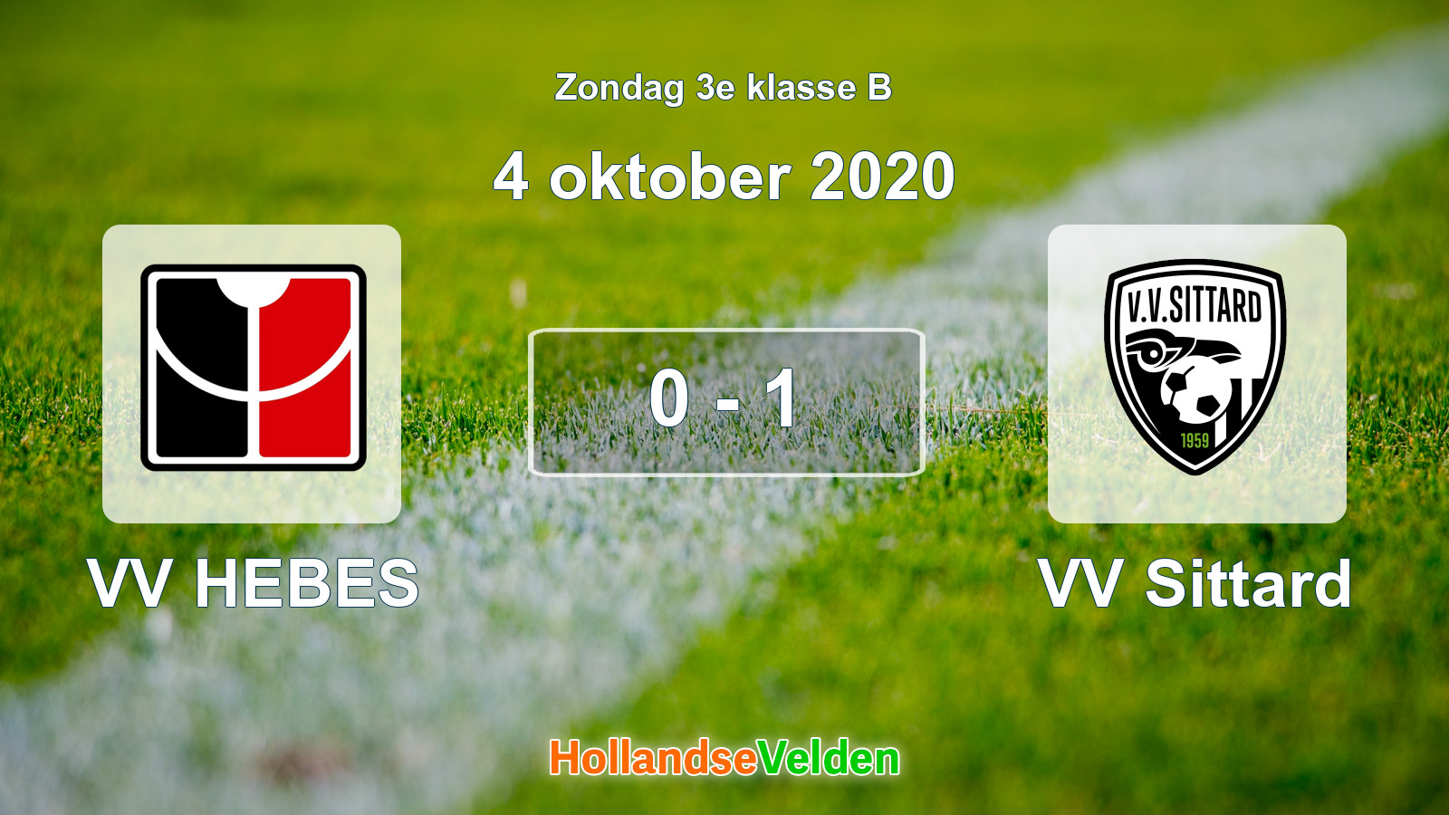 Gespeelde wedstrijd: VV HEBES - VV Sittard 0 - 1 (4 oktober 2020)
