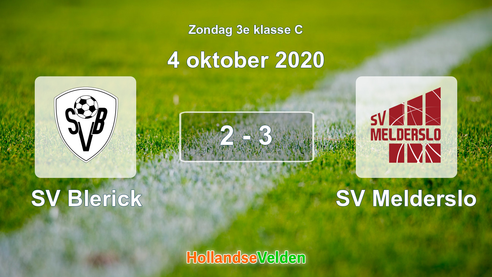 Gespeelde wedstrijd: SV Blerick - SV Melderslo 2 - 3 (4 oktober 2020)
